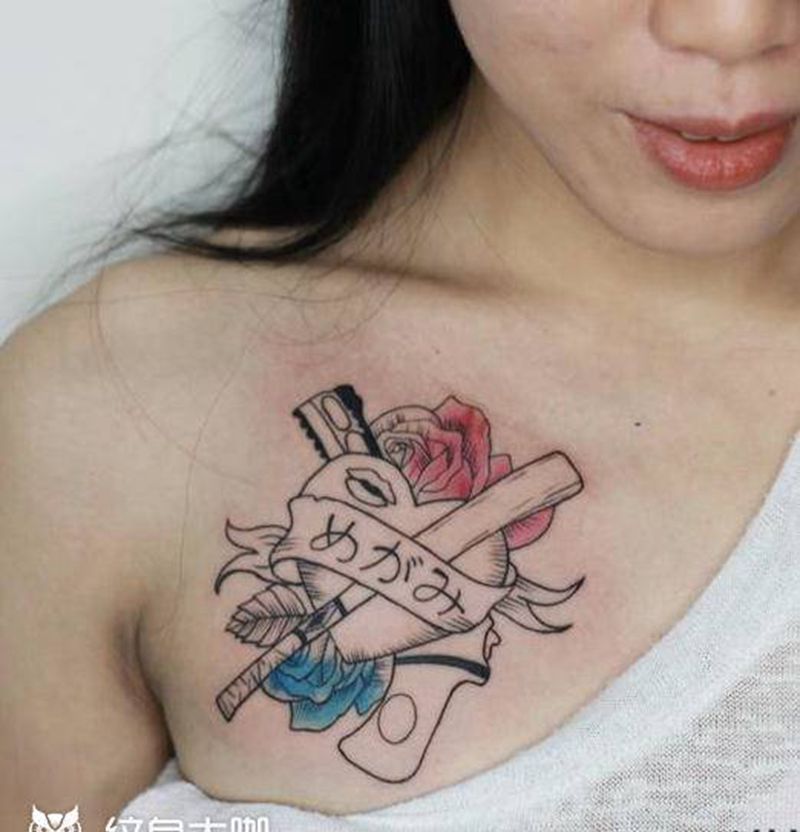 。纹身图片_胸部纹身图案