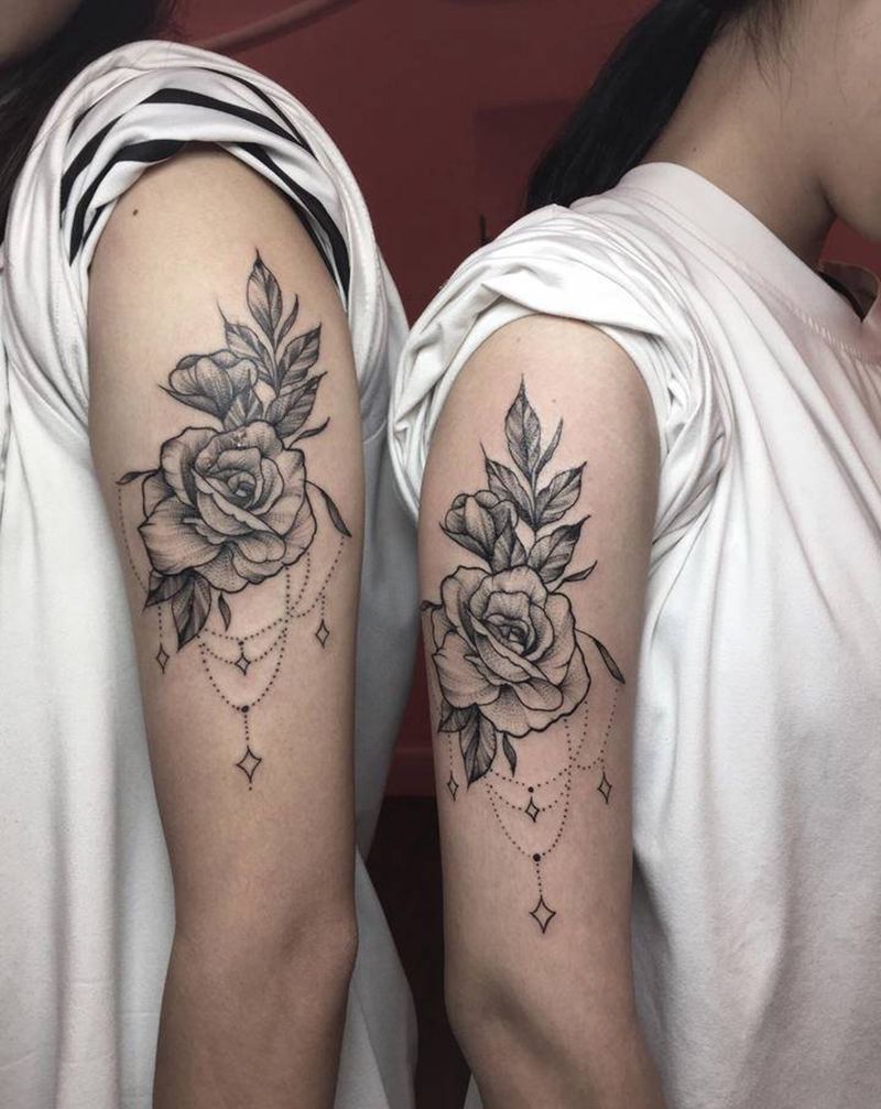 素花纹身图片_手臂纹身图案