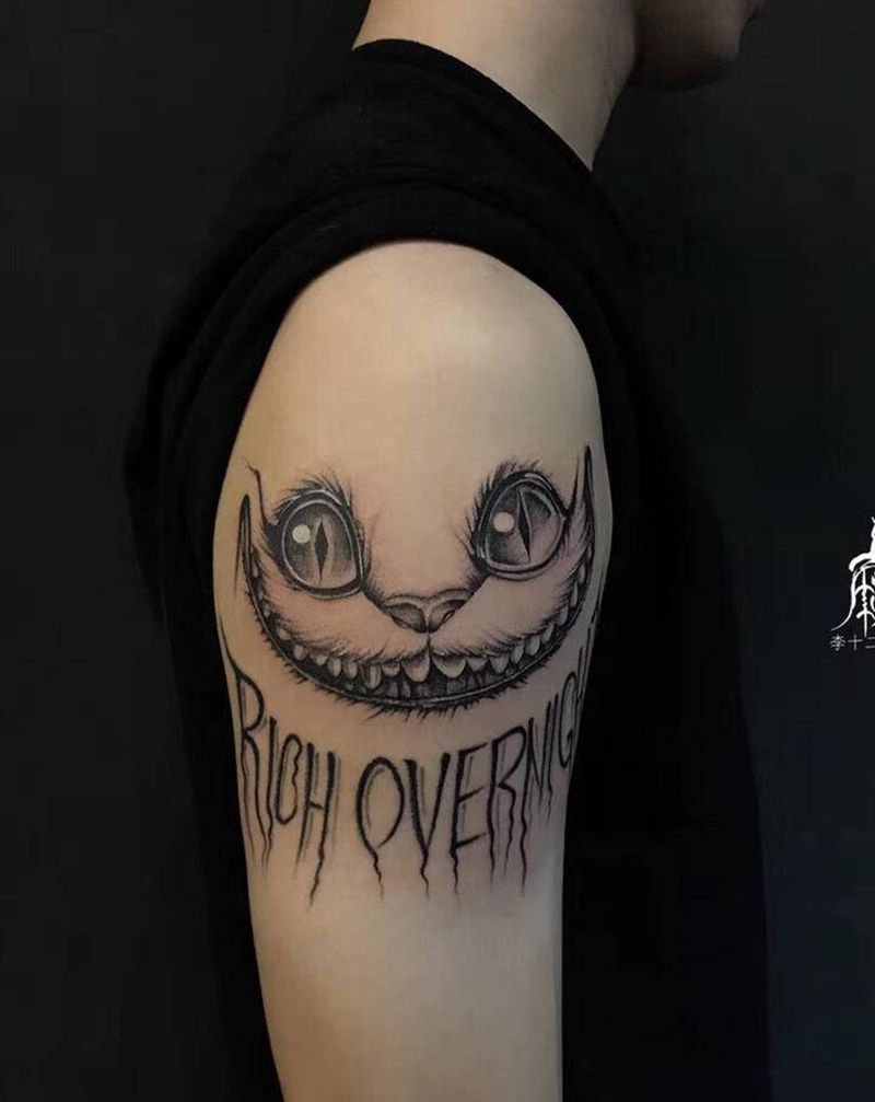 一夜暴富纹身图片_手臂欧美写实暗黑纹身图案