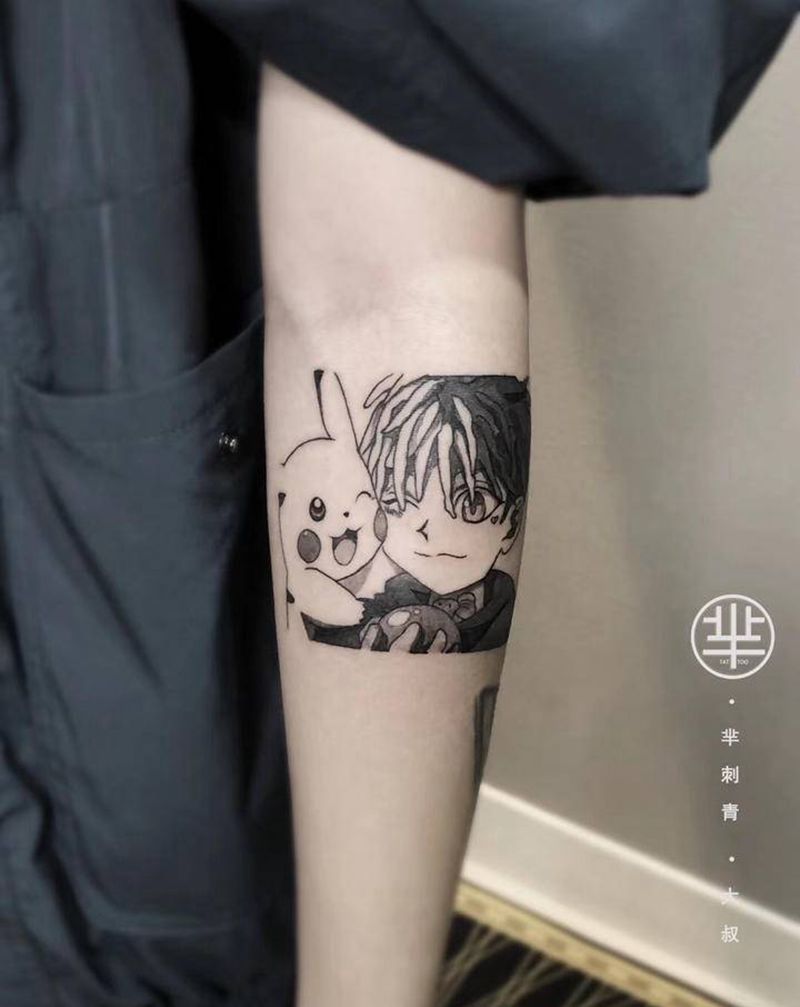 皮卡丘纹身图片_手臂纹身图案