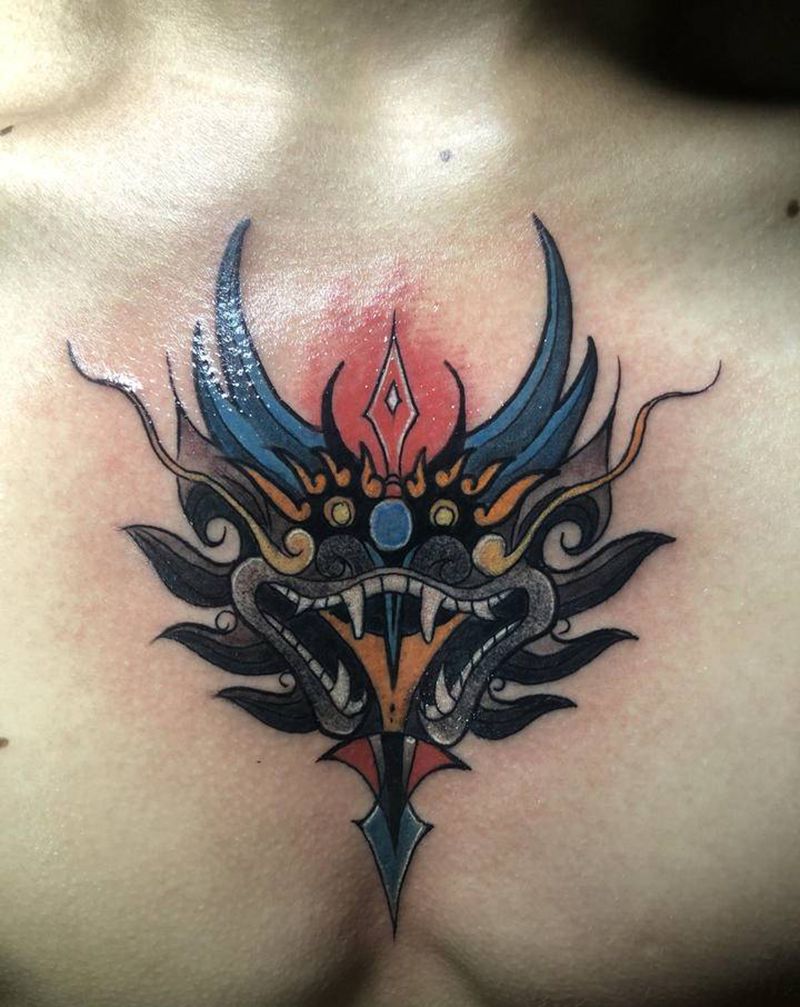 ，纹身图片_胸部纹身图案