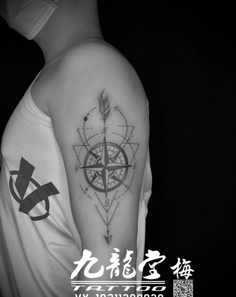 几何图纹身图片_花体字纹身图案