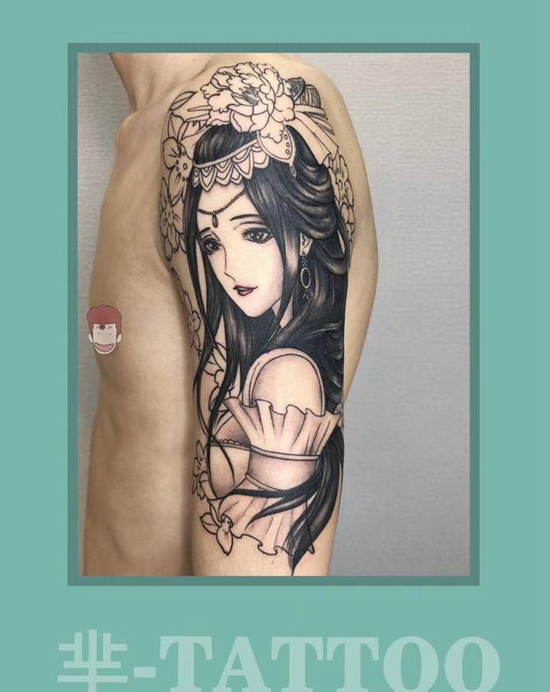 艺妓纹身图片_手臂纹身图案