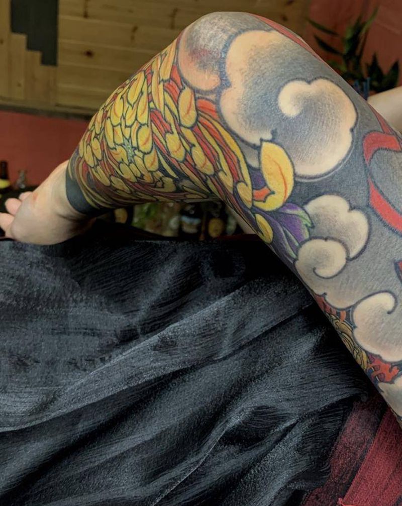 花臂纹身图片_新传统纹身图案