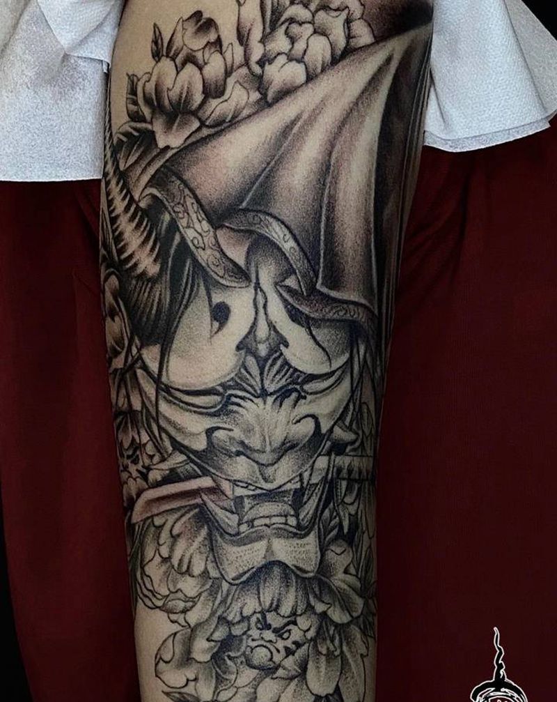 般若纹身图片_手臂新传统纹身图案