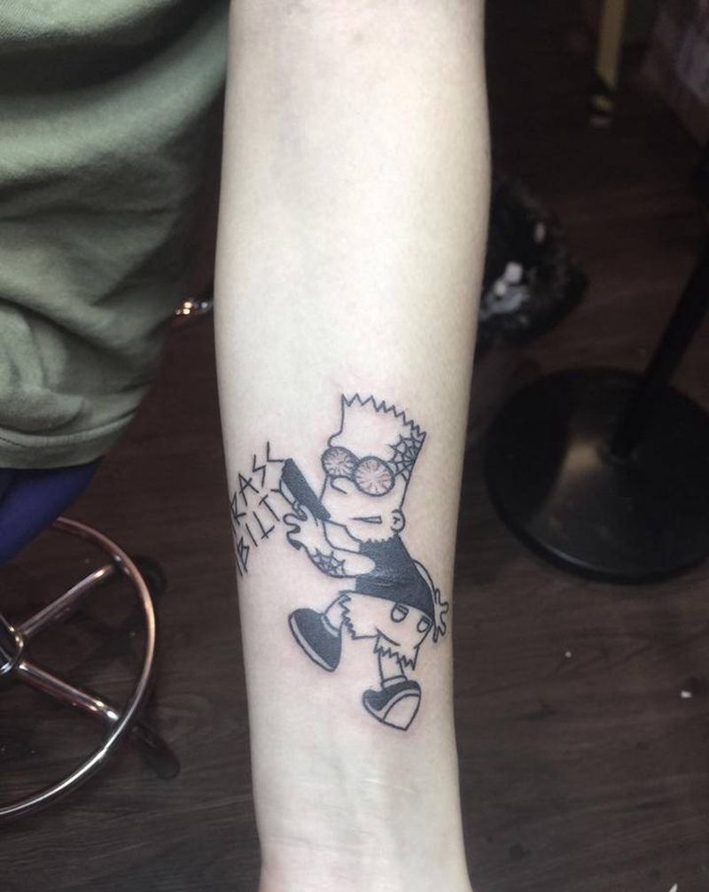 2、789遮盖（不常更新纹身图片_腿部老传统纹身图案