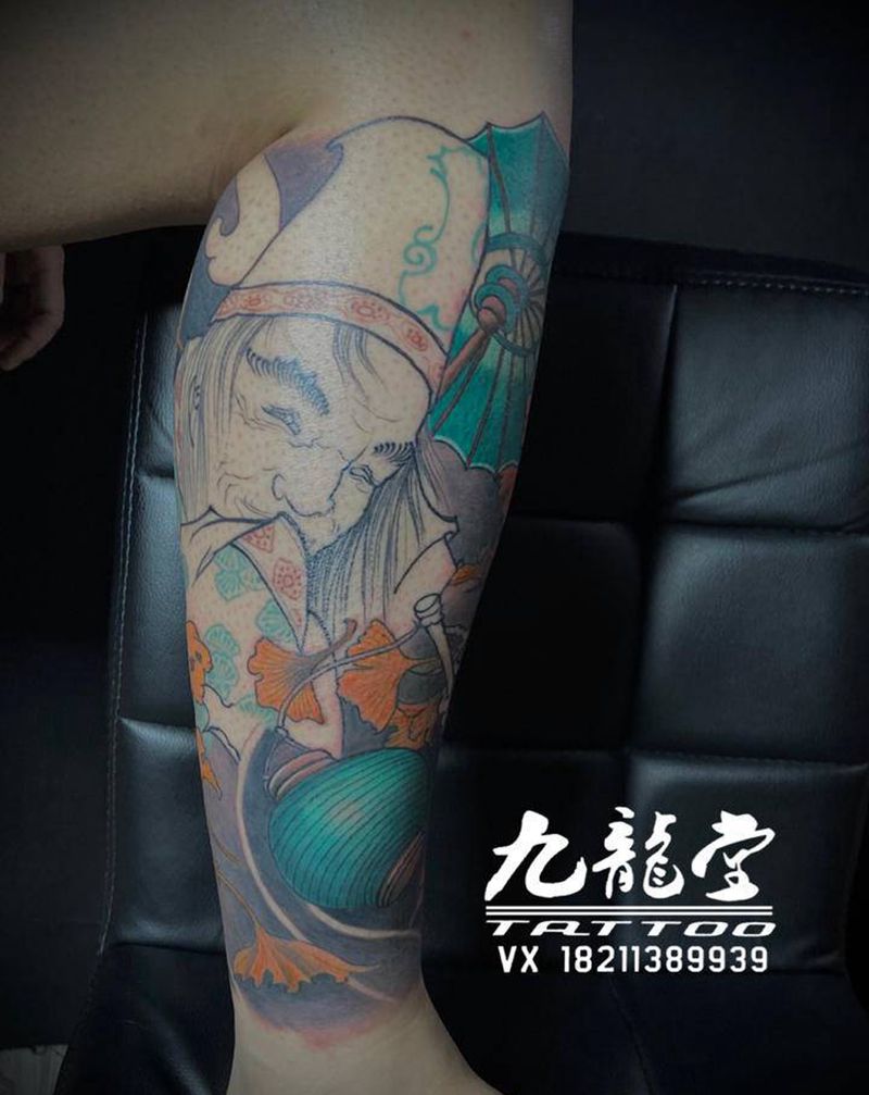 黑白无常纹身图片_新传统纹身图案