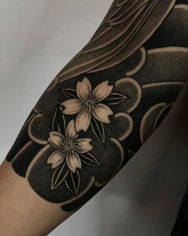 日式花臂分享纹身图片_老传统纹身图案