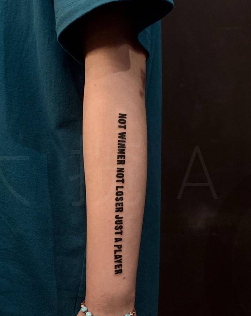 小英文纹身图片_手臂纹身图案