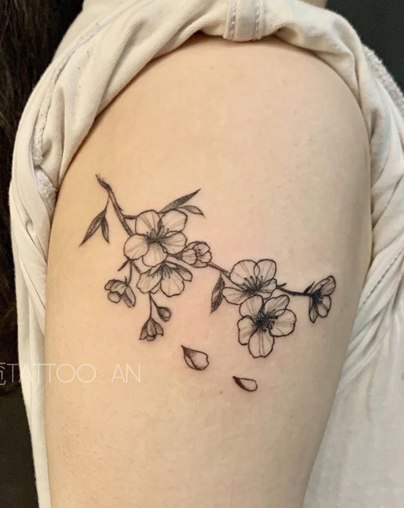 清新素雅flower纹身图片_手臂纹身图案