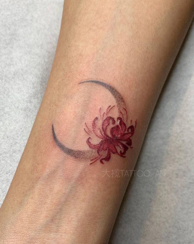 彼岸花纹身图片_手臂纹身图案