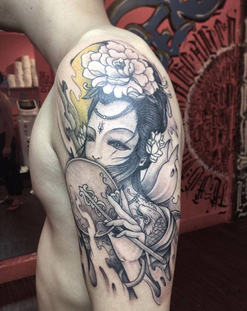 艺妓纹身图片_手臂纹身图案