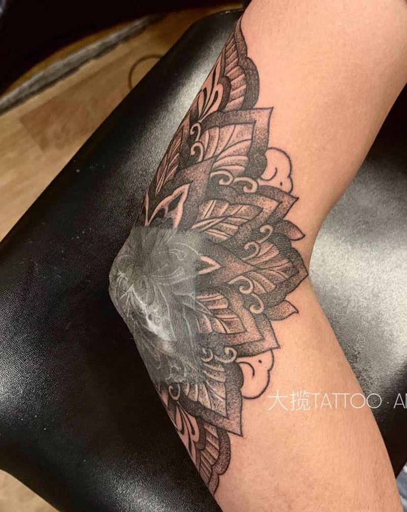 遮盖纹身图片_手臂点刺纹身图案