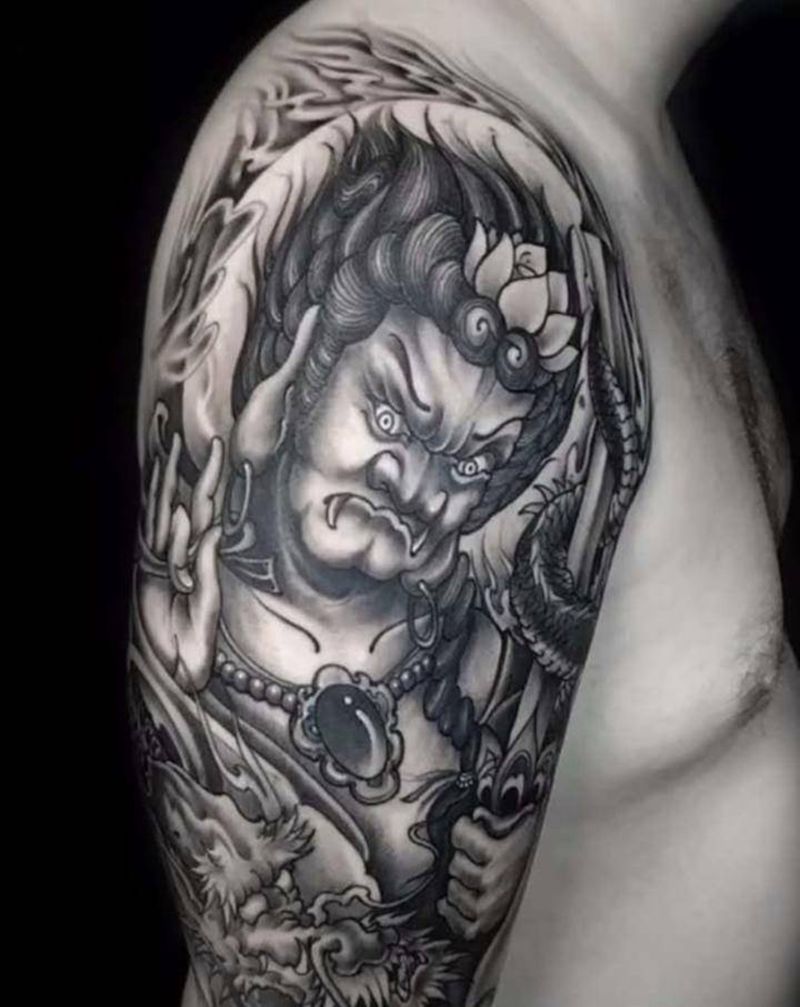 明王纹身图片_新传统纹身图案