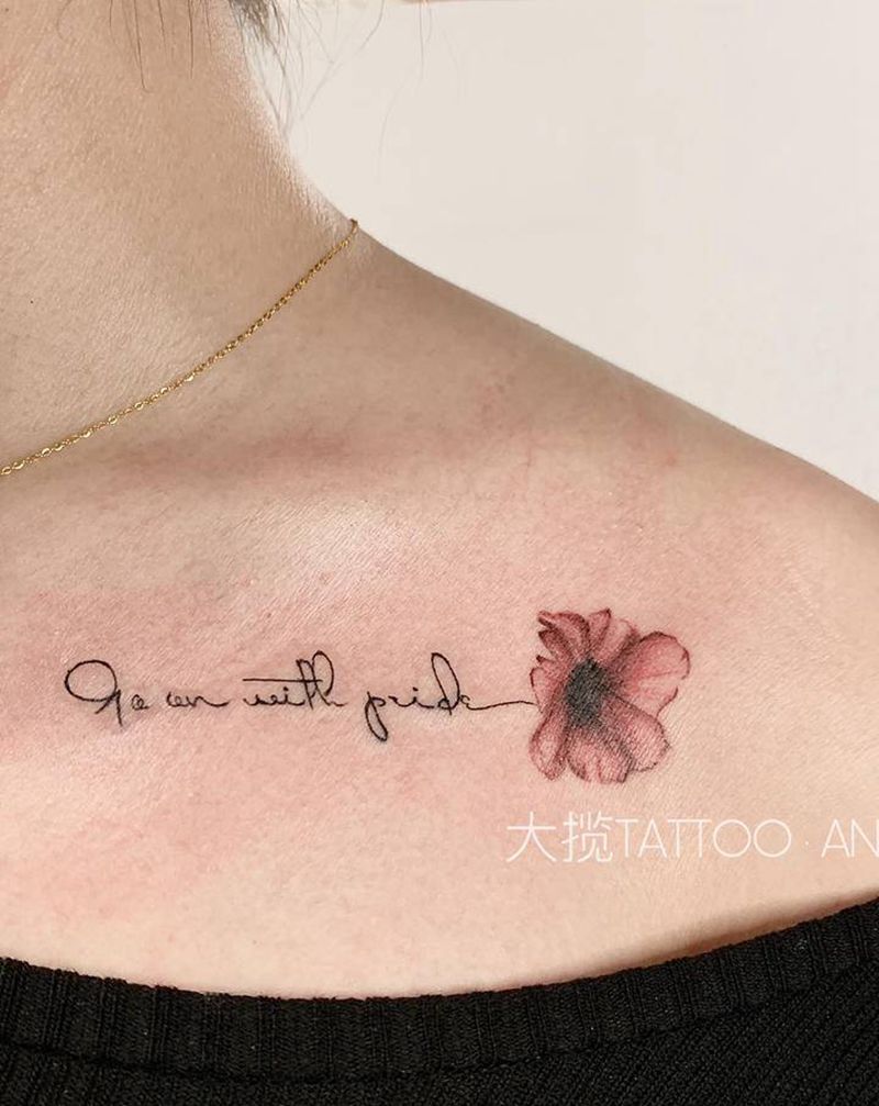 小清新纹身图片_肩部纹身图案