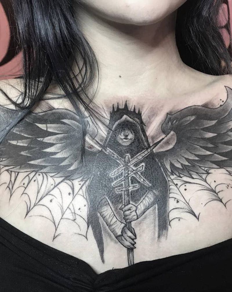 加图纹身图片_胸部纹身图案