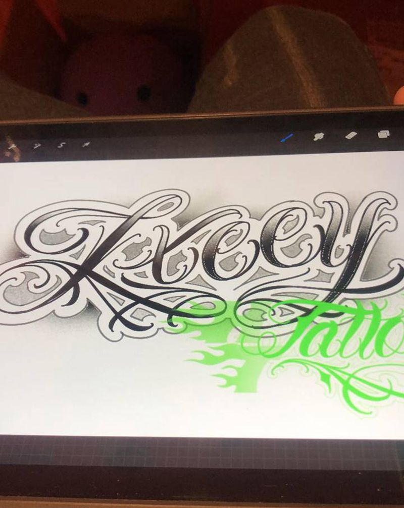 花体，原创设计纹身图片_花体字纹身图案