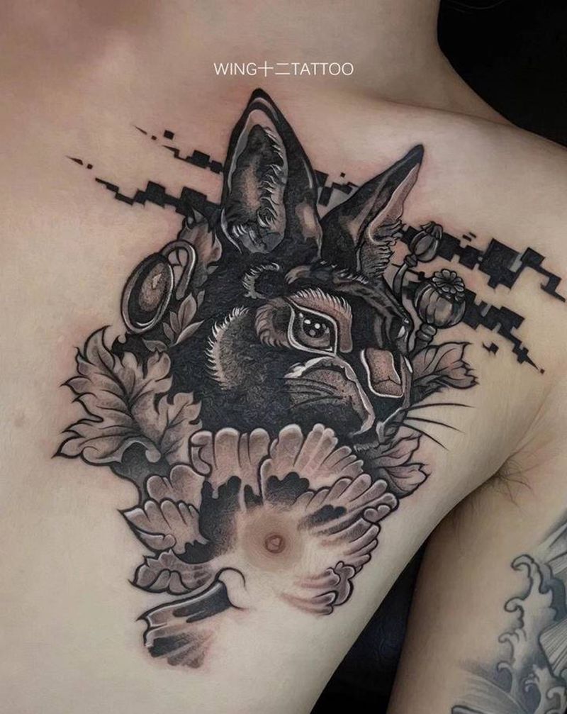 兔子先生纹身图片_胸部Old SchoolNew Schoolschool纹身图案