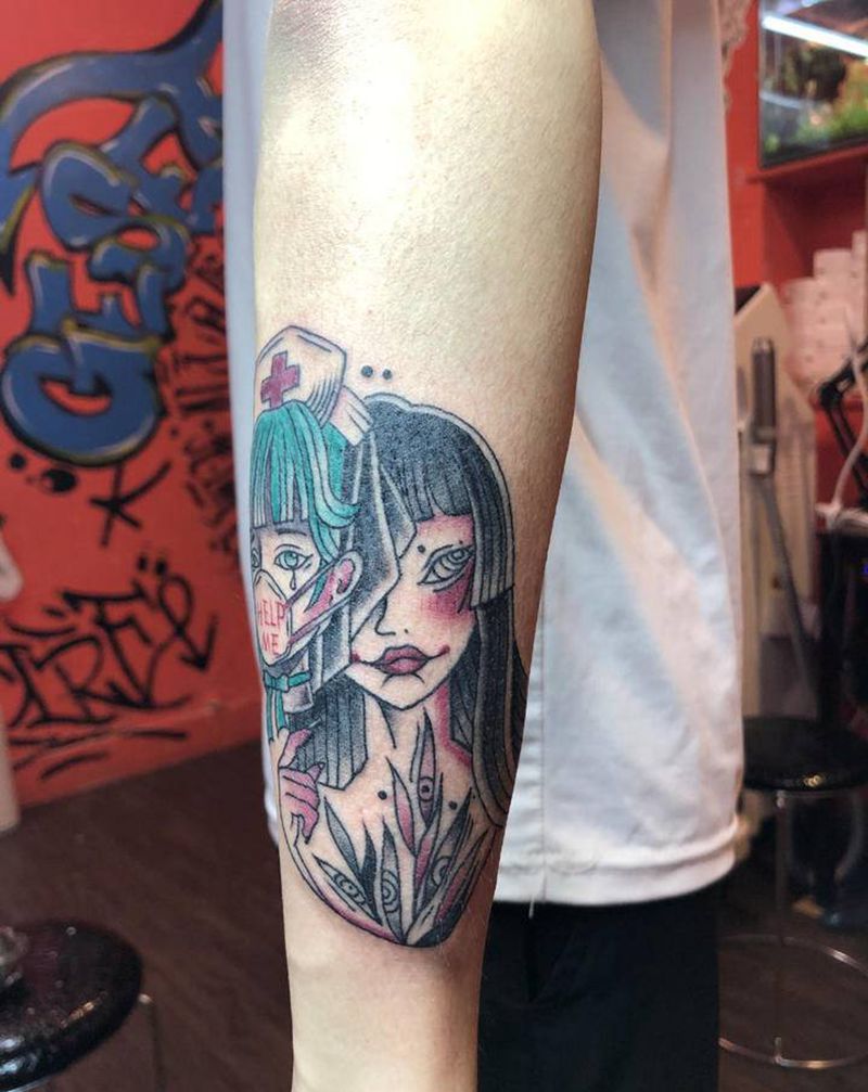 喜欢➕V。283718329纹身图片_手臂纹身图案