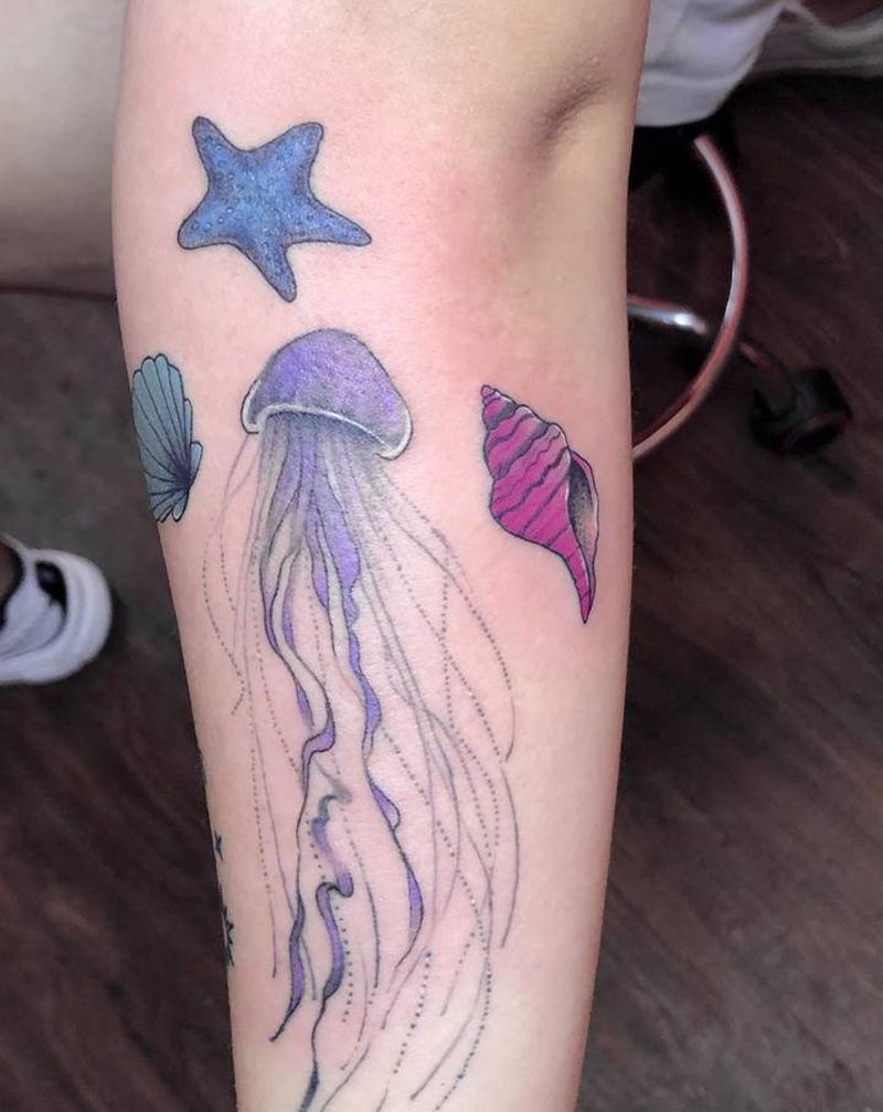 海鲜大餐纹身图片_手部纹身图案