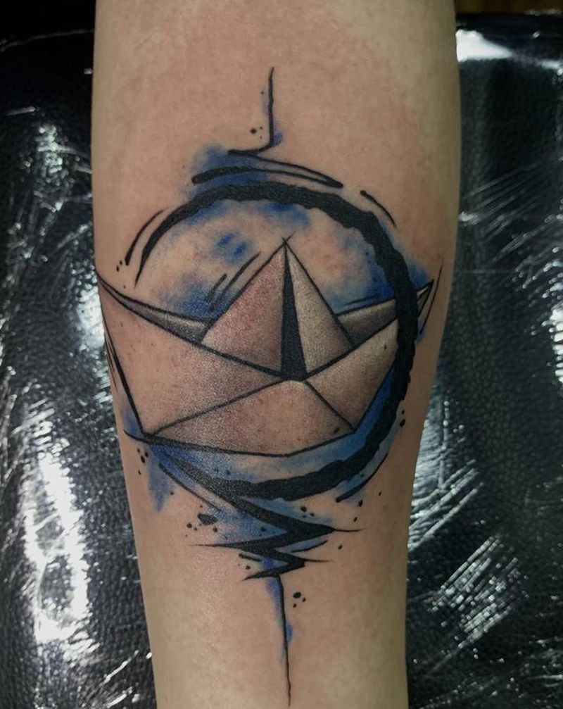 小船纹身图片_手臂纹身图案