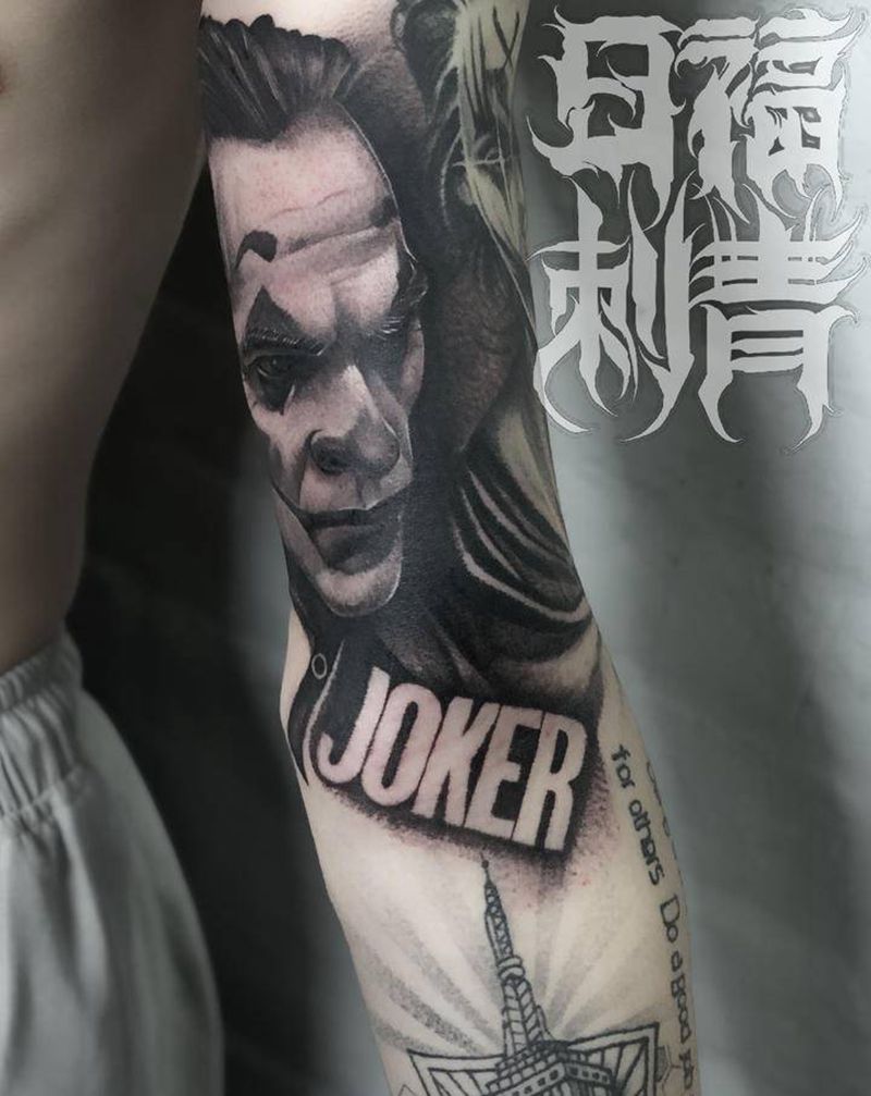 joke纹身图片_手臂手部欧美写实纹身图案