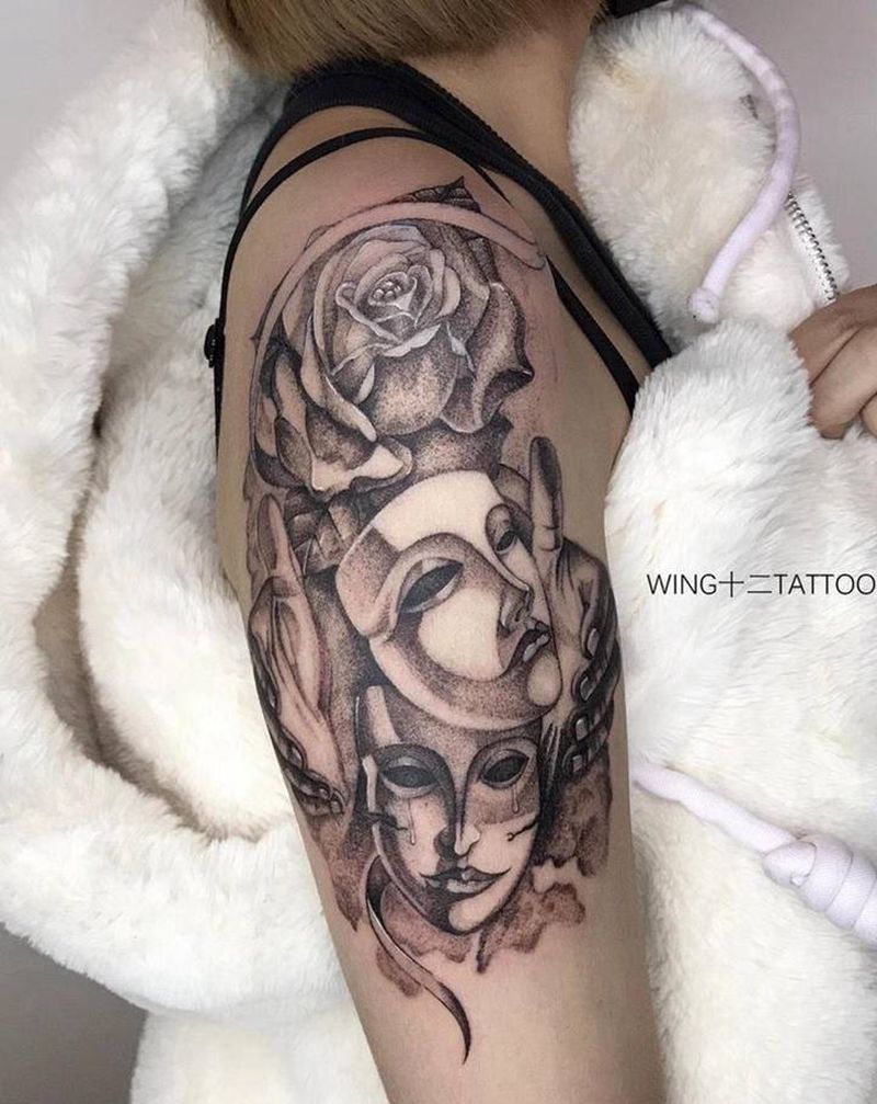 兰德里的折磨纹身图片_手臂欧美写实纹身图案