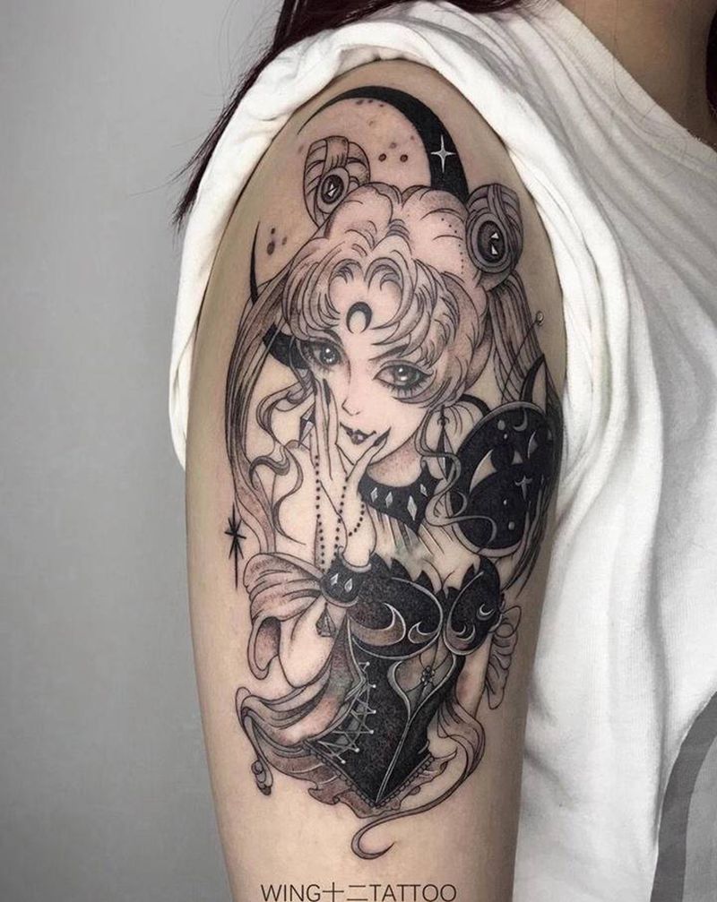 Sailor Moon纹身图片_卡通纹身图案