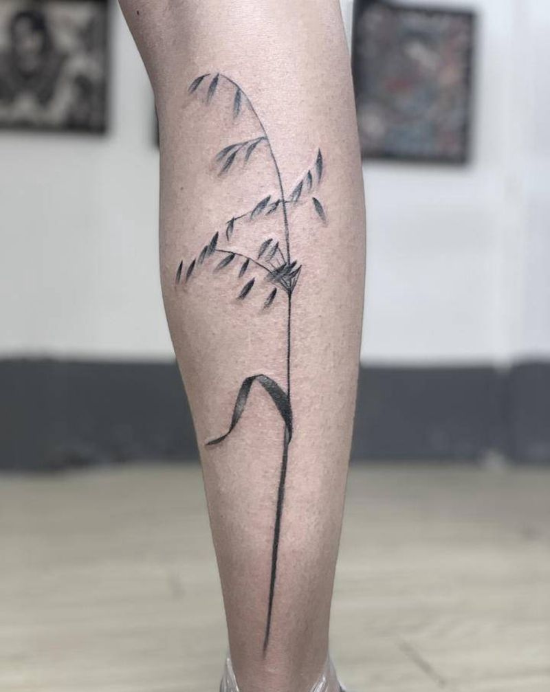 什么植物纹身图片_腿部纹身图案