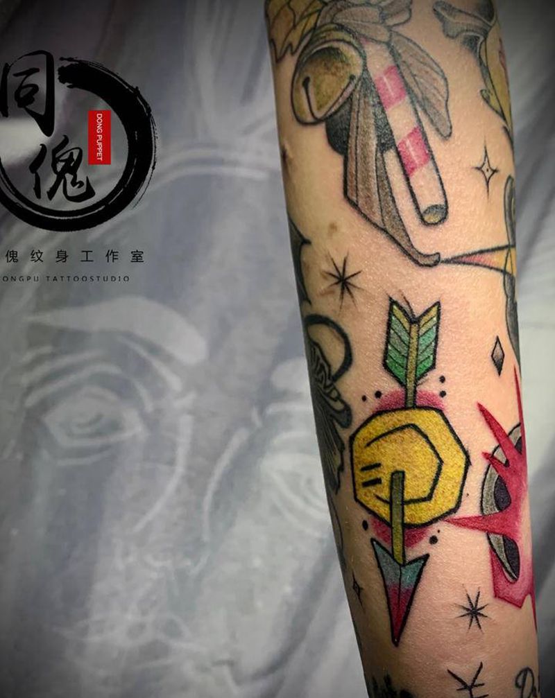 1234个小图纹身图片_New School纹身图案