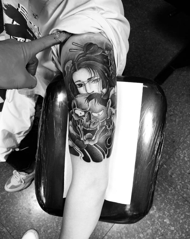 艺妓纹身图片_手臂纹身图案