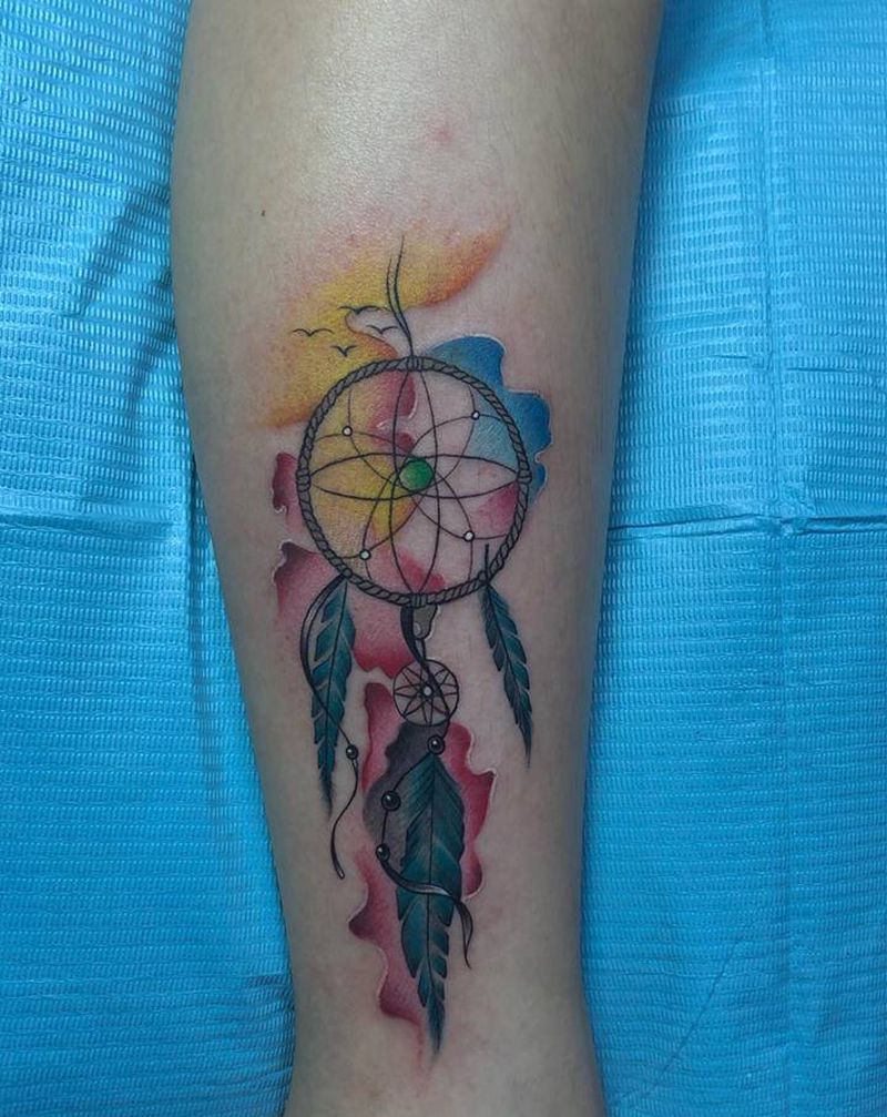 水彩纹身图片_手臂纹身图案