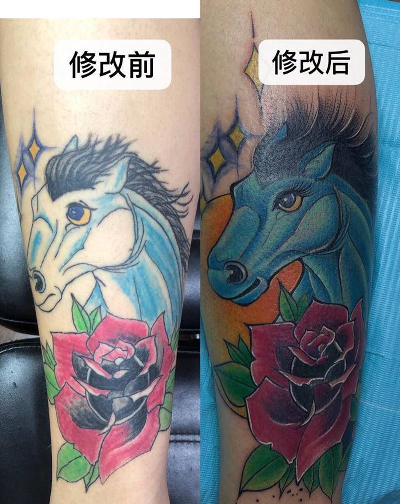 修改纹身图片_腿部纹身图案