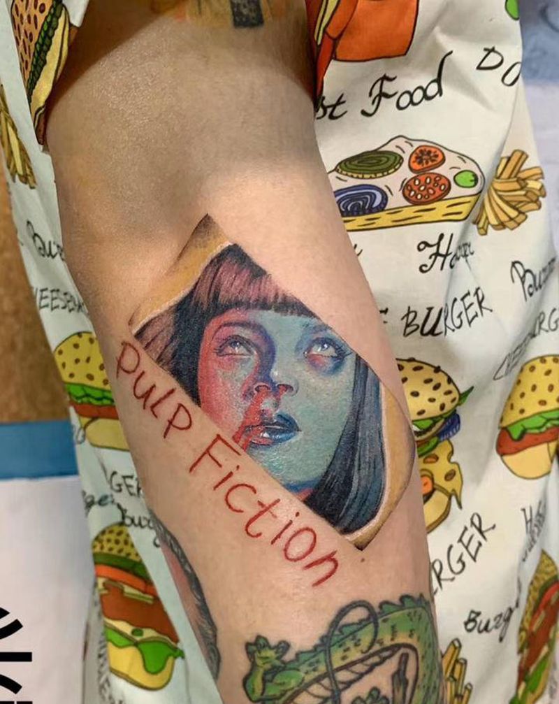 低俗小说纹身图片_手臂纹身图案