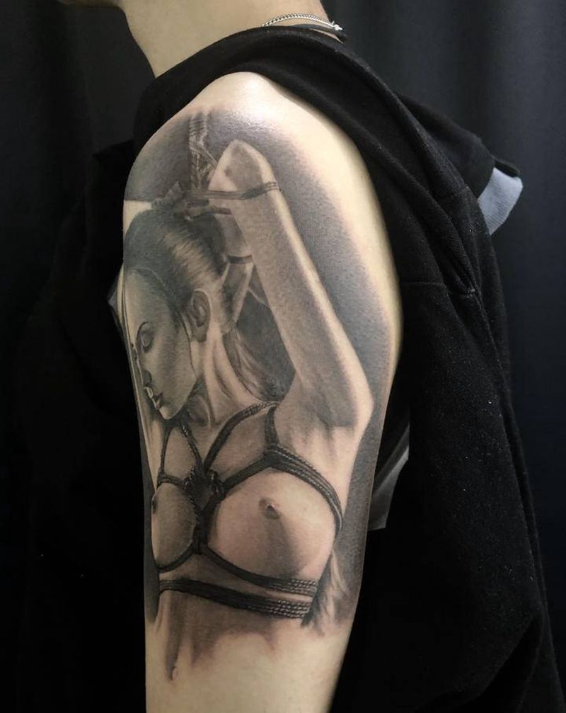 漂亮女孩......纹身图片_手臂手部欧美写实纹身图案