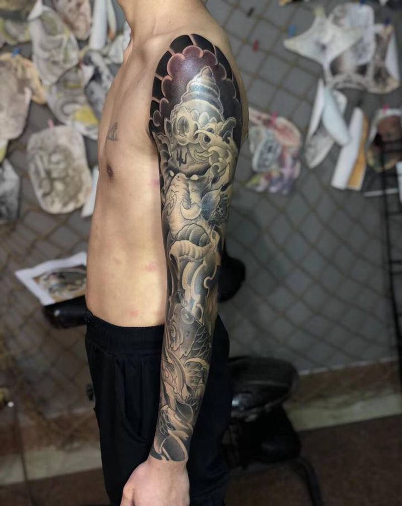 花臂纹身图片_手臂纹身图案