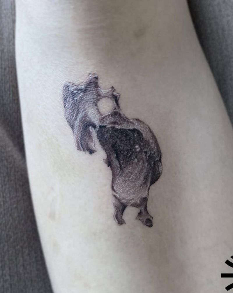 骨纹身图片_腿部纹身图案