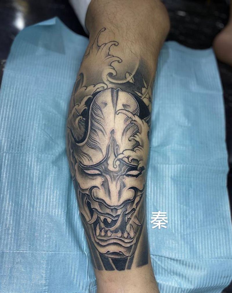 般若纹身图片_脚部纹身图案