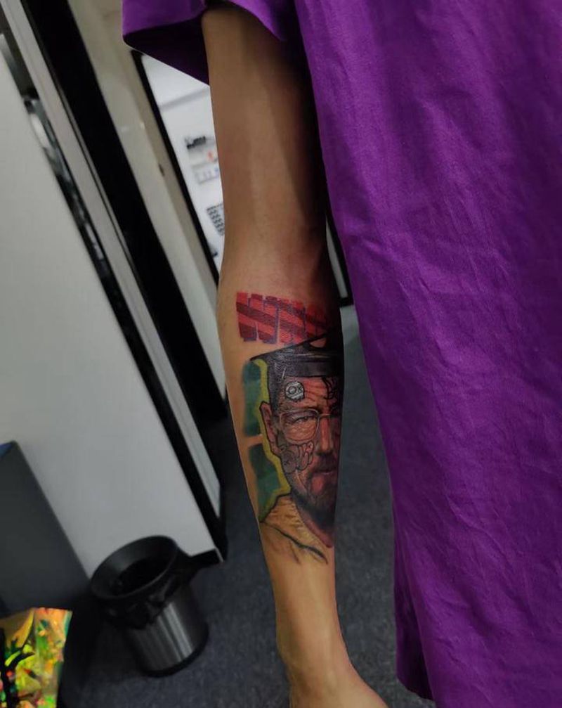 老白纹身图片_欧美写实纹身图案