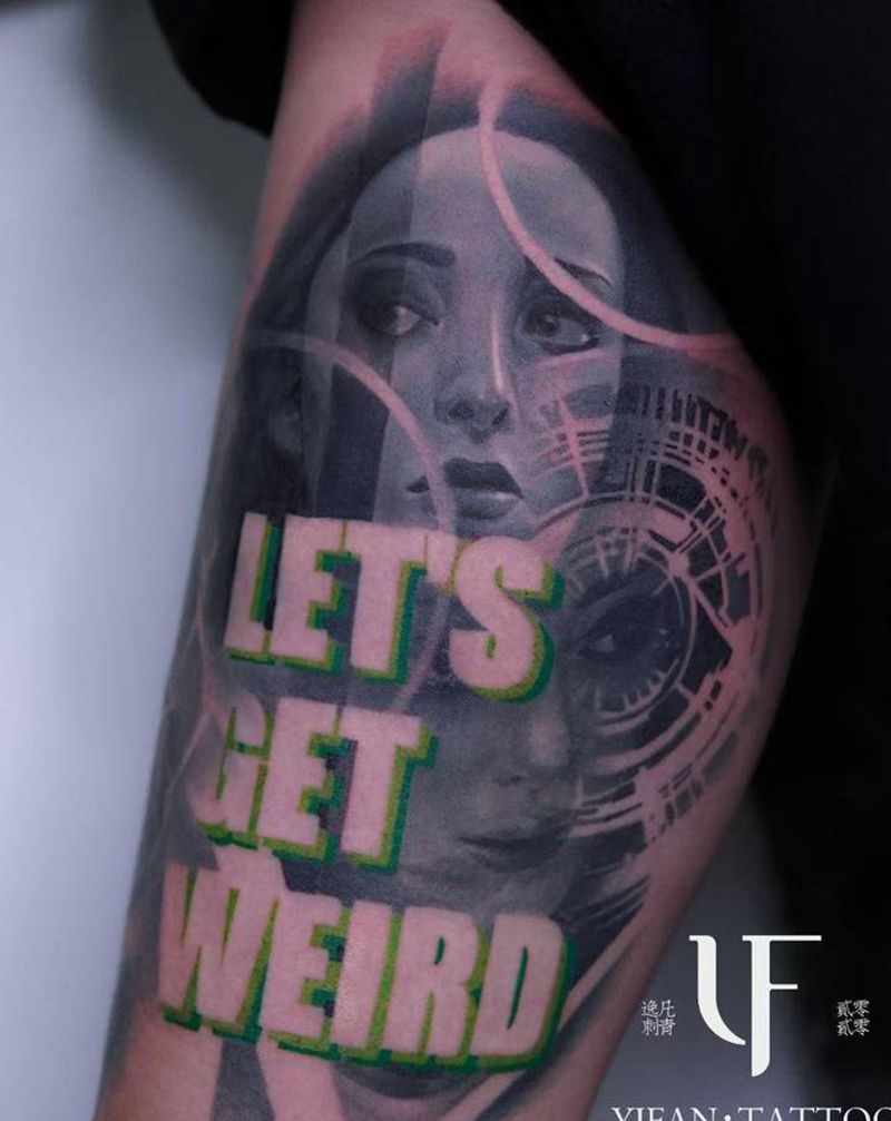 北极星纹身图片_欧美写实纹身图案