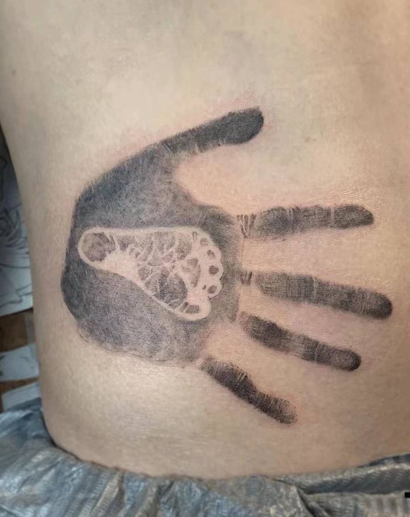 手与脚纹身图片_腰部纹身图案