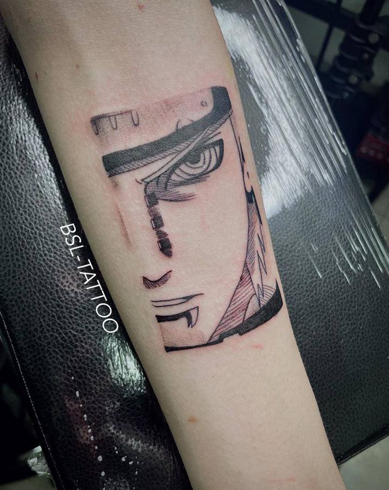 动漫：佩恩纹身图片_手部素描动漫纹身图案