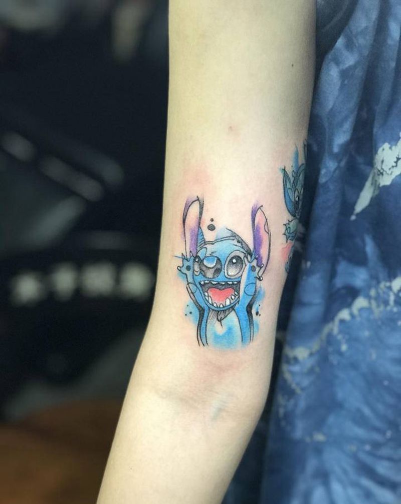 小彩图纹身图片_手臂水彩纹身图案