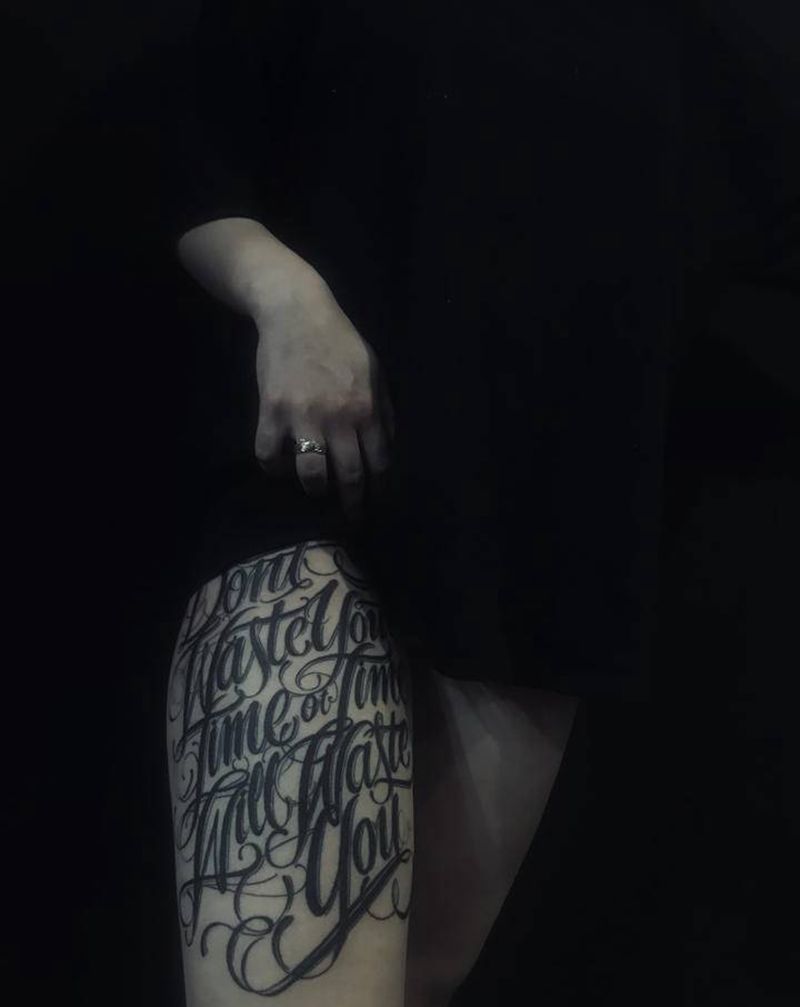 花体纹身图片_花体字纹身图案