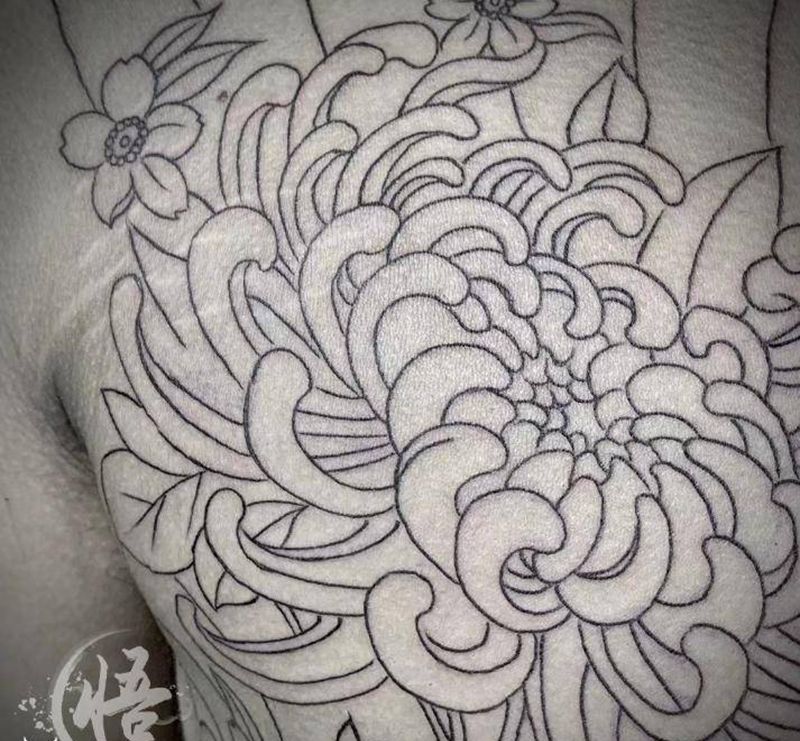 老传统开衫纹身图片_老传统纹身图案