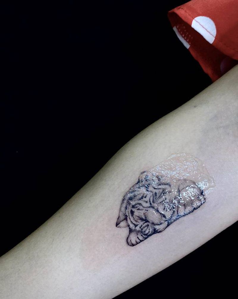 老虎纹身图片_手臂纹身图案
