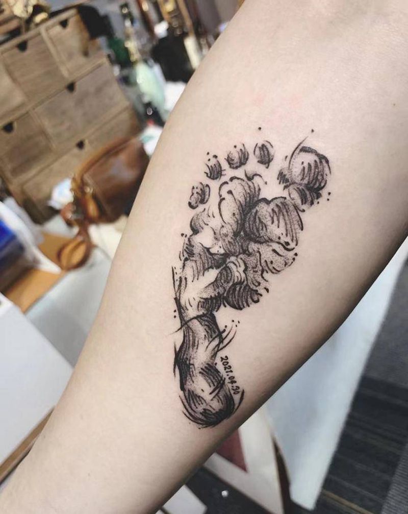 【速写线稿·初生】纹身图片_手臂速写风纹身图案