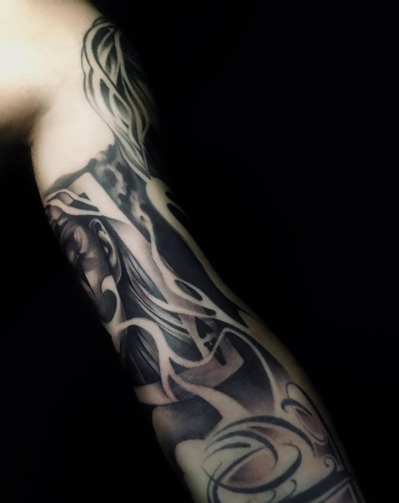 奇卡诺纹身图片_欧美写实纹身图案