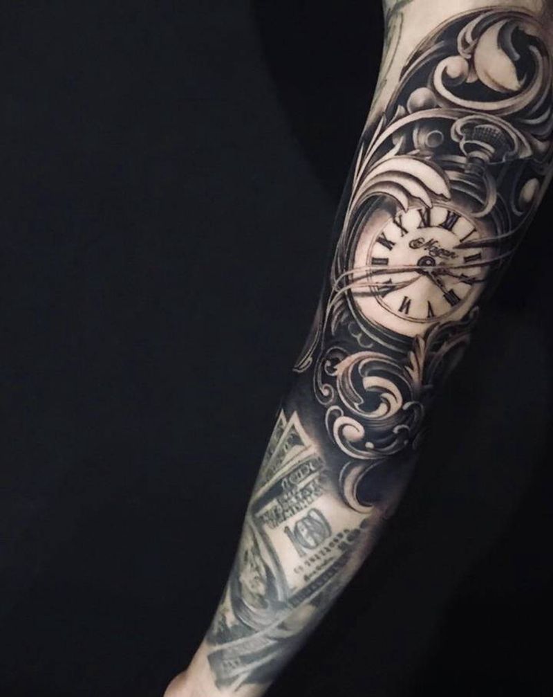 写实纹身图片_手部欧美写实纹身图案