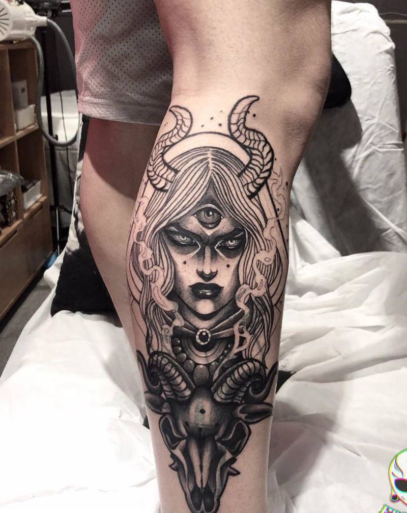 遮盖一则 未完成纹身图片_腿部纹身图案